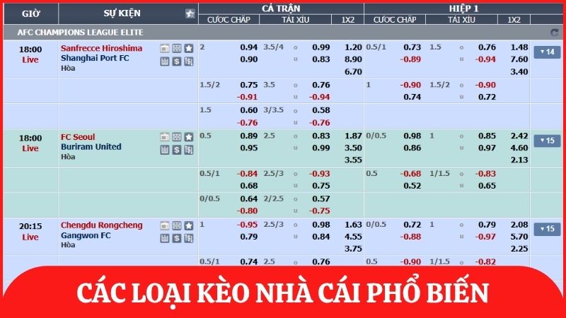 Hướng dẫn cách đọc hiểu những loại kèo cá cược bóng đá thịnh hành nhất
